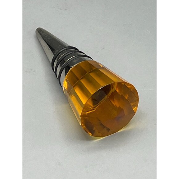 Pottery Barn Bee Wine Bottle Stoppers Enamel Amber Color Summer - Picture 16 of 16